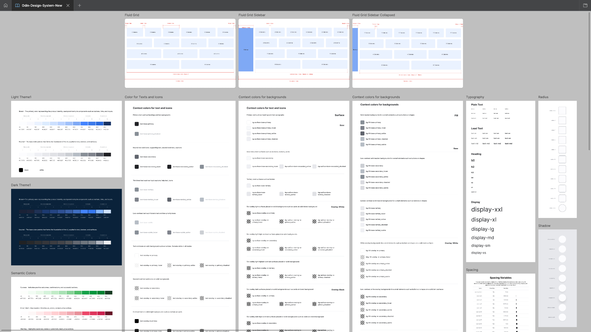 Design system overview — components, tokens, themes