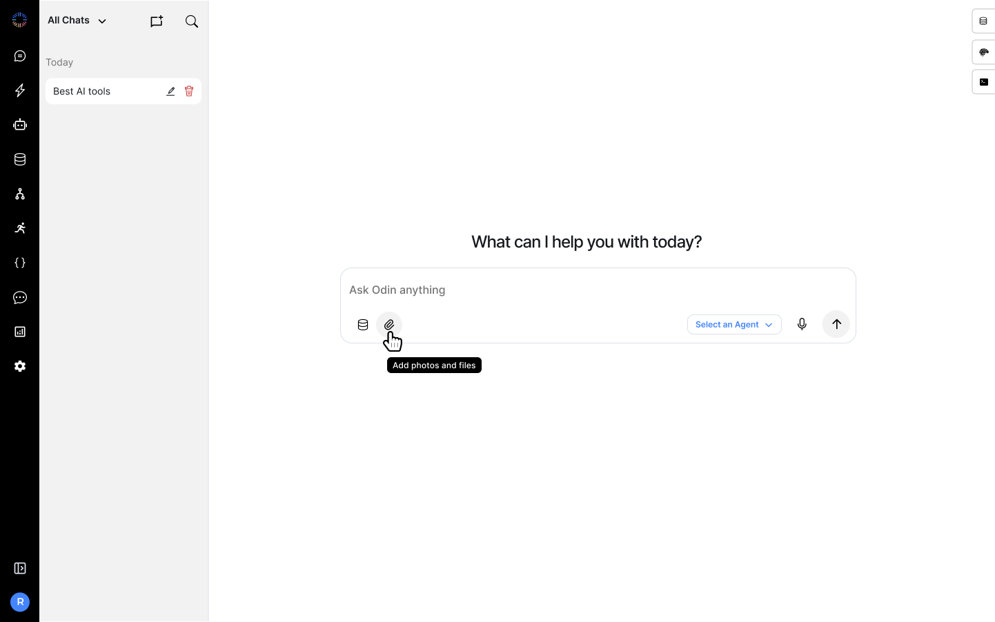 Odin AI chat experience